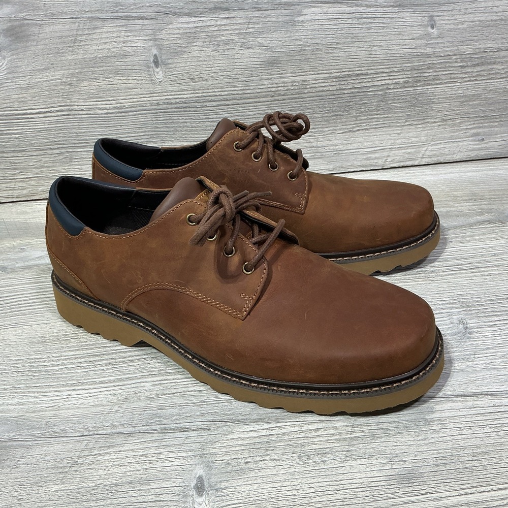 Rockport Maverick Waterproof Oxford Mens Brown Plain Toe Shoes CJ3010 Size 11.5W